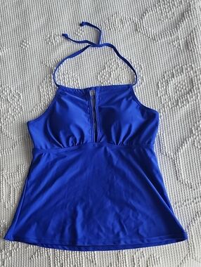 Royal Blue Halter Swim Tankini Top